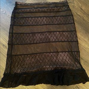 Midi Black Lace Skirt!